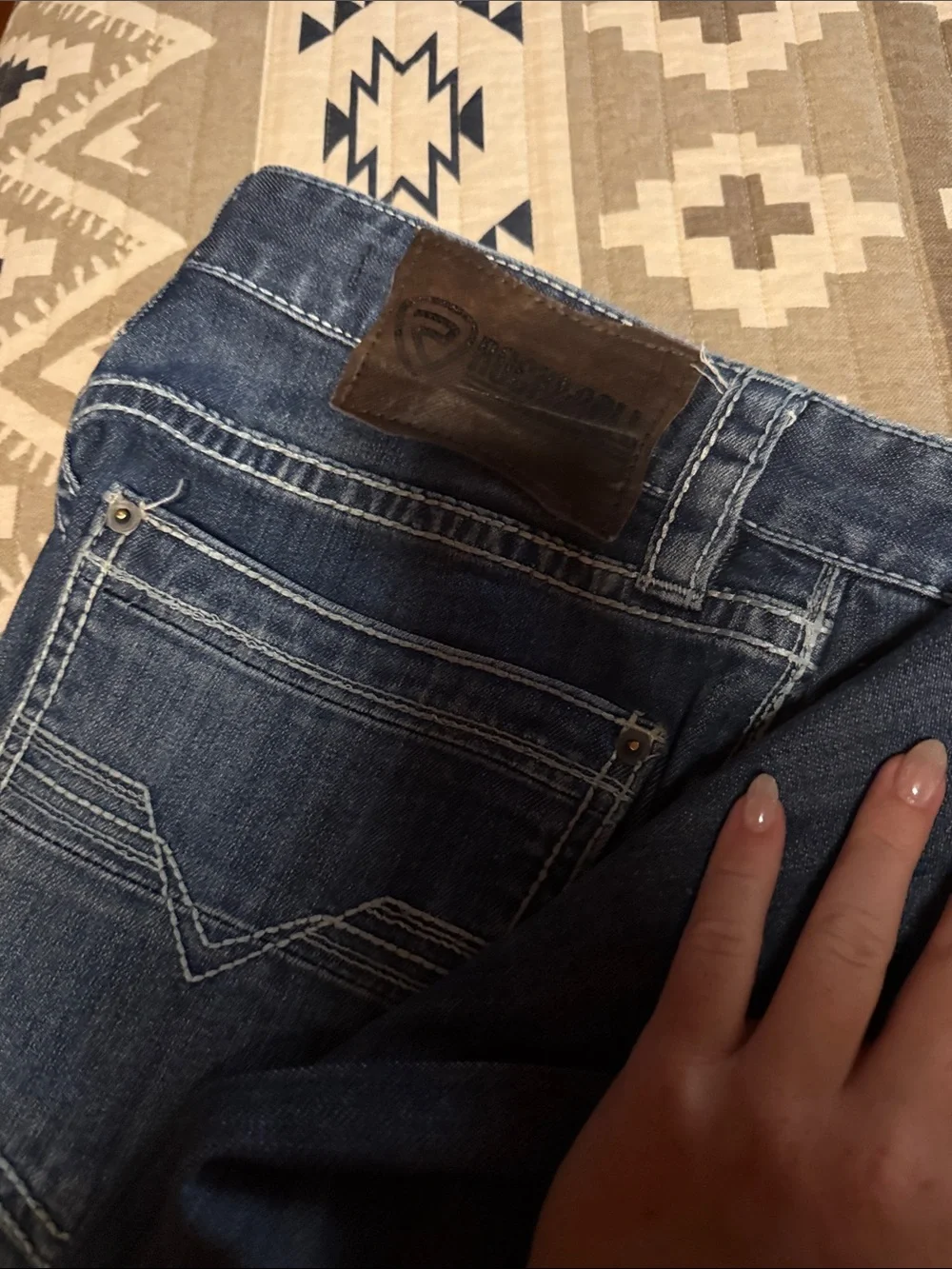 Men's Dark Blue Stretch Denim Jeans